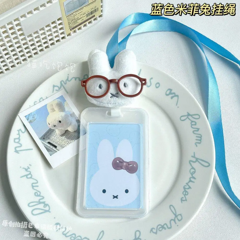 New Miffy Tag Kawaii Multi Style Korean Cartoon Girl Work Card Storage Student Meal Card Access Control Bus Card Certificate Set
