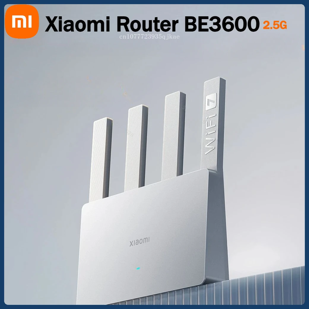 

Маршрутизатор Xiaomi BE3600 2.5G двухдиапазонный с четырехъядерным процессором Qualcomm, ускорением для игр, Wi-Fi 7, 3570 Мбит/с, Dual WAN/LAN, Mesh-сеть, репитер