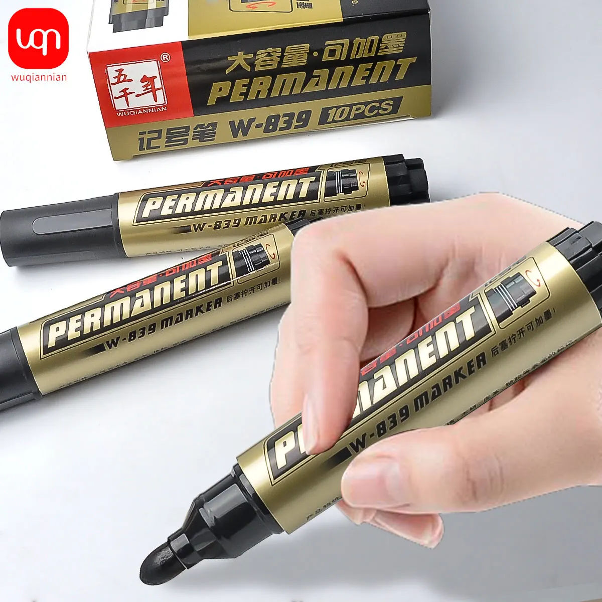 

Large capacity marker permanent Refillable ink reuse Big Marker pens Waterproof pen Black Art Marker Pens Student sch