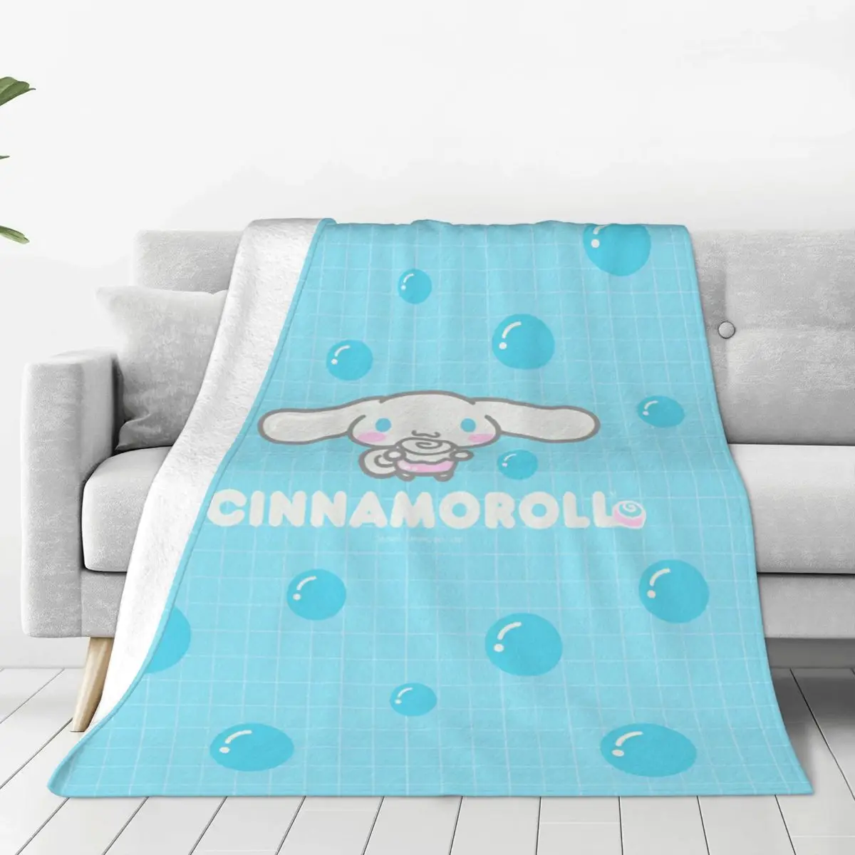 

Kawaii Cinnamoroll Cake Coral Fleece Plush Throw Blanket Cute Cartoon Blankets for Bedding Outdoor Super Warm Quilt