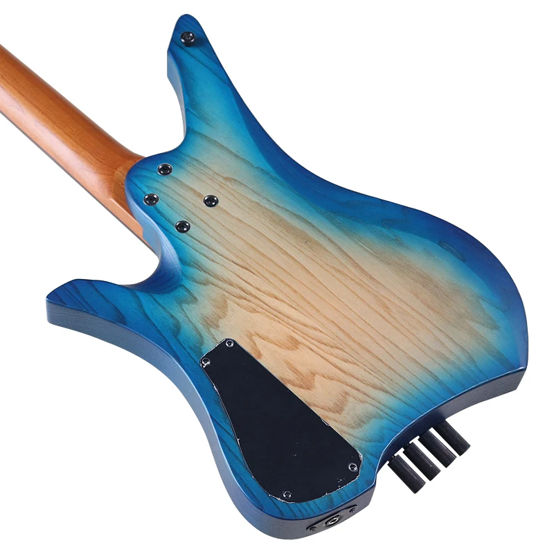 Headless Electric Bass Guitar 4 String 39 Inch Solid Basswood Body Ashwood Body Headless Bass Guitar Fast Deliver