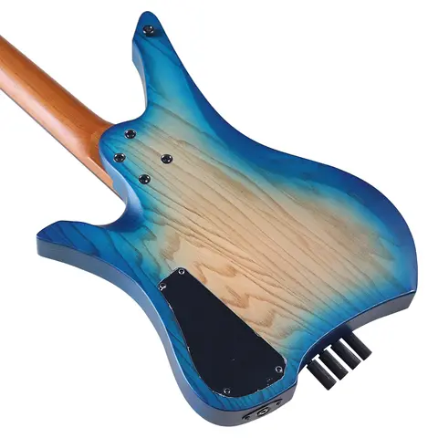 हेडलेस इलेक्ट्रिक बेस गिटार 4 स्ट्रिंग 39 इंच सॉलिड बेसवुड बॉडी एशवुड बॉडी हेडलेस बेस गिटार फास्ट डिलीवर 8 best sales बास गिटार बॉडी - №3