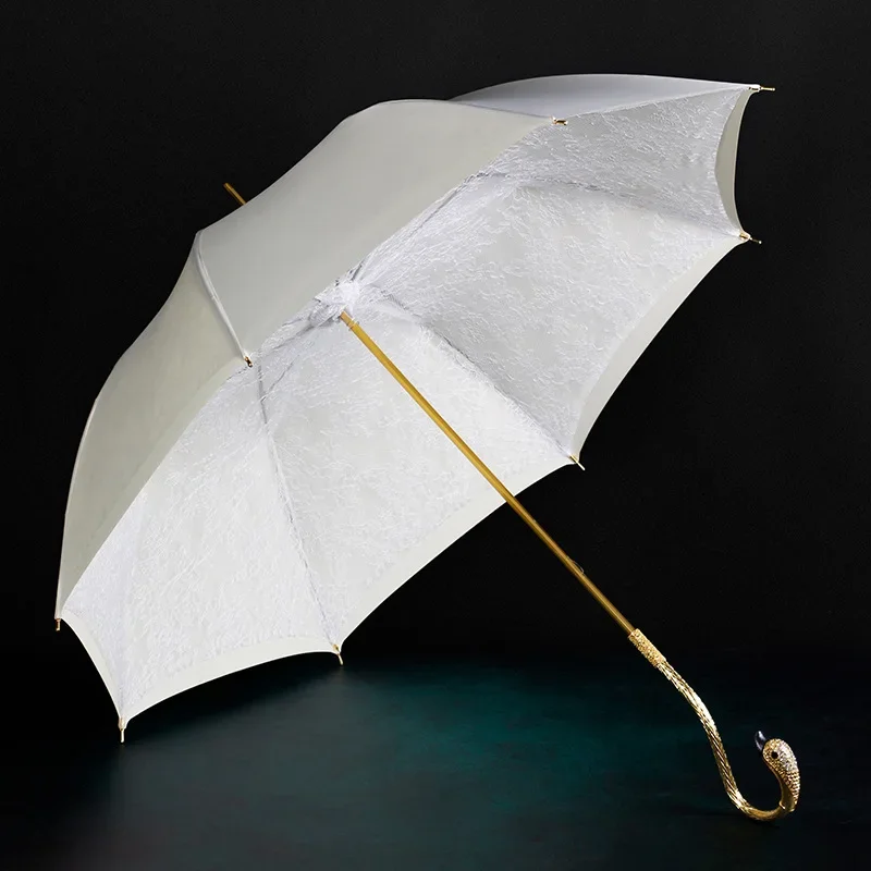 High-grade Light Luxury Large Umbrella Windproof Sunshade Protection Ladies Travel Beach Umbrella High-end Gift Gift Box