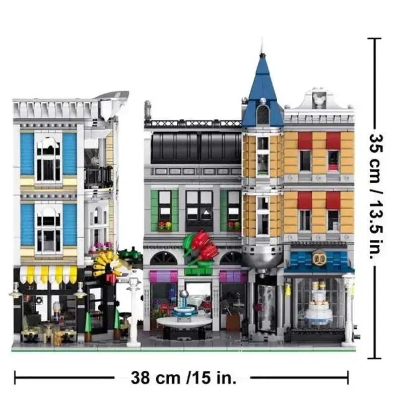 4016 PCS City Center Assembly Square Building Blocks Bricks Birthday Christmas Girls Toys Compatible With 10255 15019