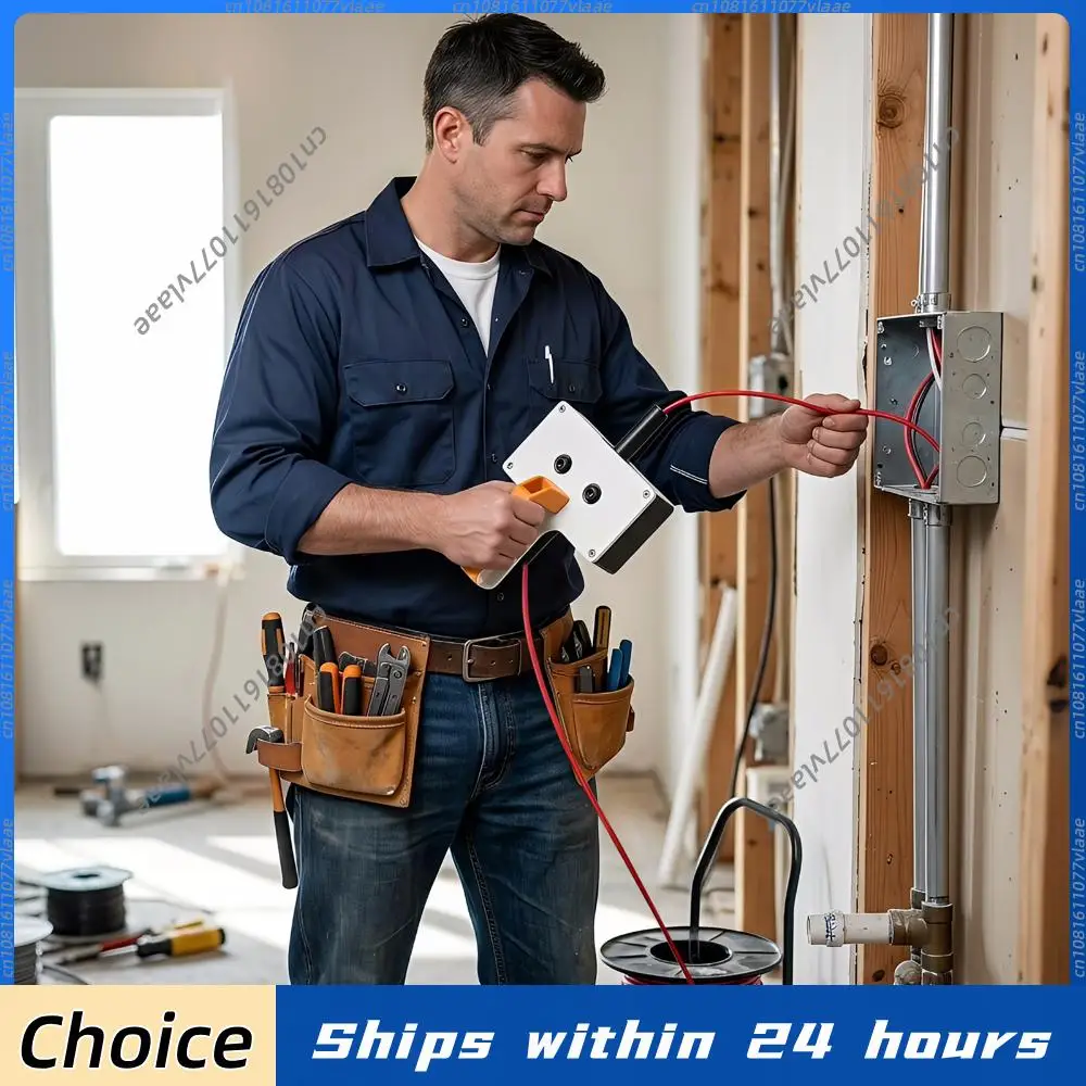 

Wire Puller for Conduit Wiring Cable Pulling Tools 0.3inch Max Cables Threading Machine for Electrician Pipe Narrow Spaces Wall