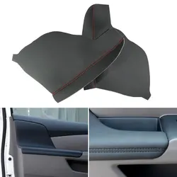 2pcs Microfiber Leather with Foam Car Front Door Handle Armrest Panel Cover Protective Trim For Honda Odyssey 2011 2012 - 2017