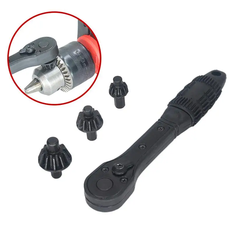 ใหม่สนิม Anti SLIP เจาะ Chuck COMBINATION Key เครื่องมือ 2 In 1 เจาะ Chuck RATCHET Spanner Double HEAD ประแจวงล้อ