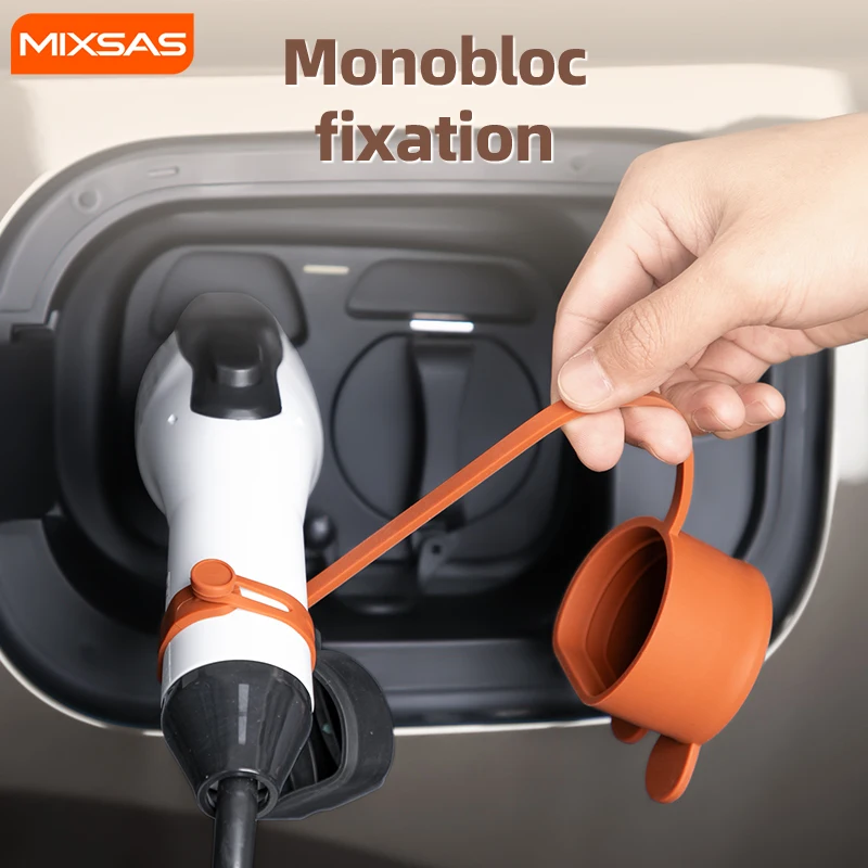 MIXSAS شاحن سيارات كهربائية التوصيل غطاء منفذ نوع 2 التوصيل الغطاء الواقي الحافظة لمعظم محطة شحن EVSE موصل غطاء الكرتون