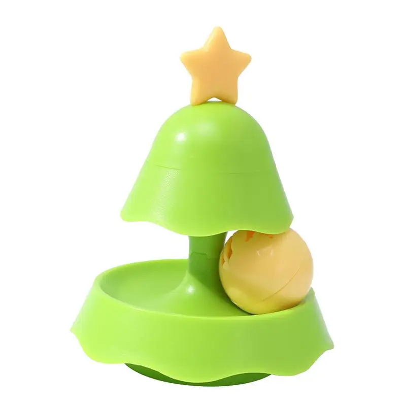 Cat Toy Roller Christmas Tree Roller Balls For Cats Interactive Catnip Teaser Toy 2 Layers Turntable Cat Toy For Small And