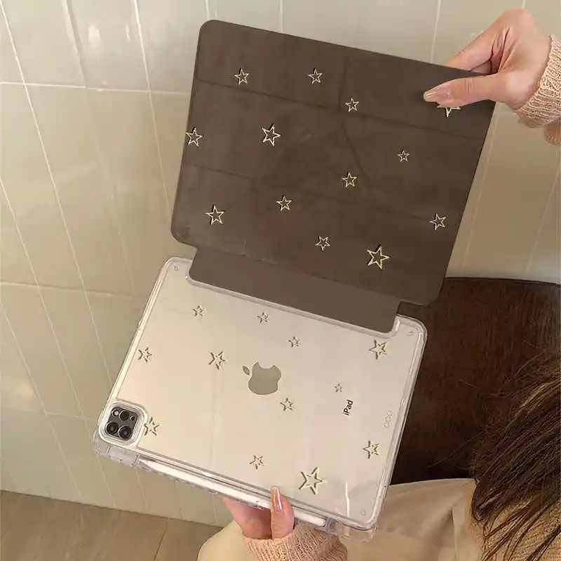 

Minimalist Art Yellow Star For IPad 11th A16 Pro Air 13 11 M3 M2 M4 2025 12.9 9 8 7 6 5 4 10Th Mini 7 6 Funda Shockproof Cover