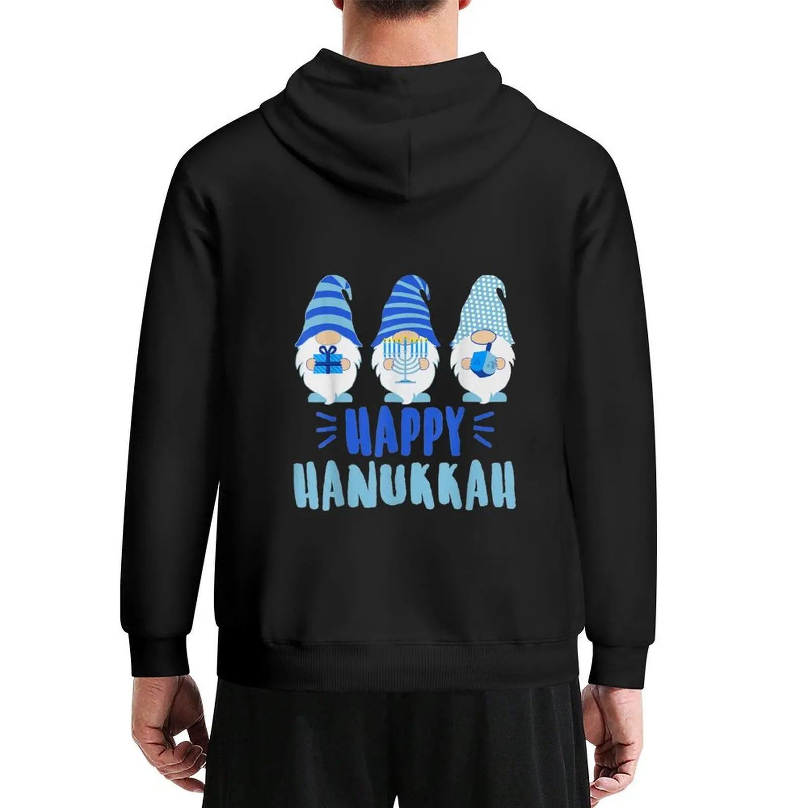 

Tu Happy Hanukkah 2020 Gnome Menorah Dreidel Hoodie anime clothing mens designer clothes blouse hoodie oversize