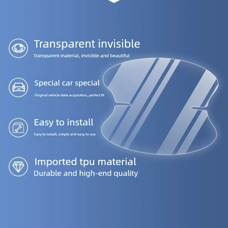 

For Geely Galaxy Starship 7 EM-i Car Door Handle Cup Protective Film Door Bowl Anti-scratch TPU Wrap Exterior Mod Accessories