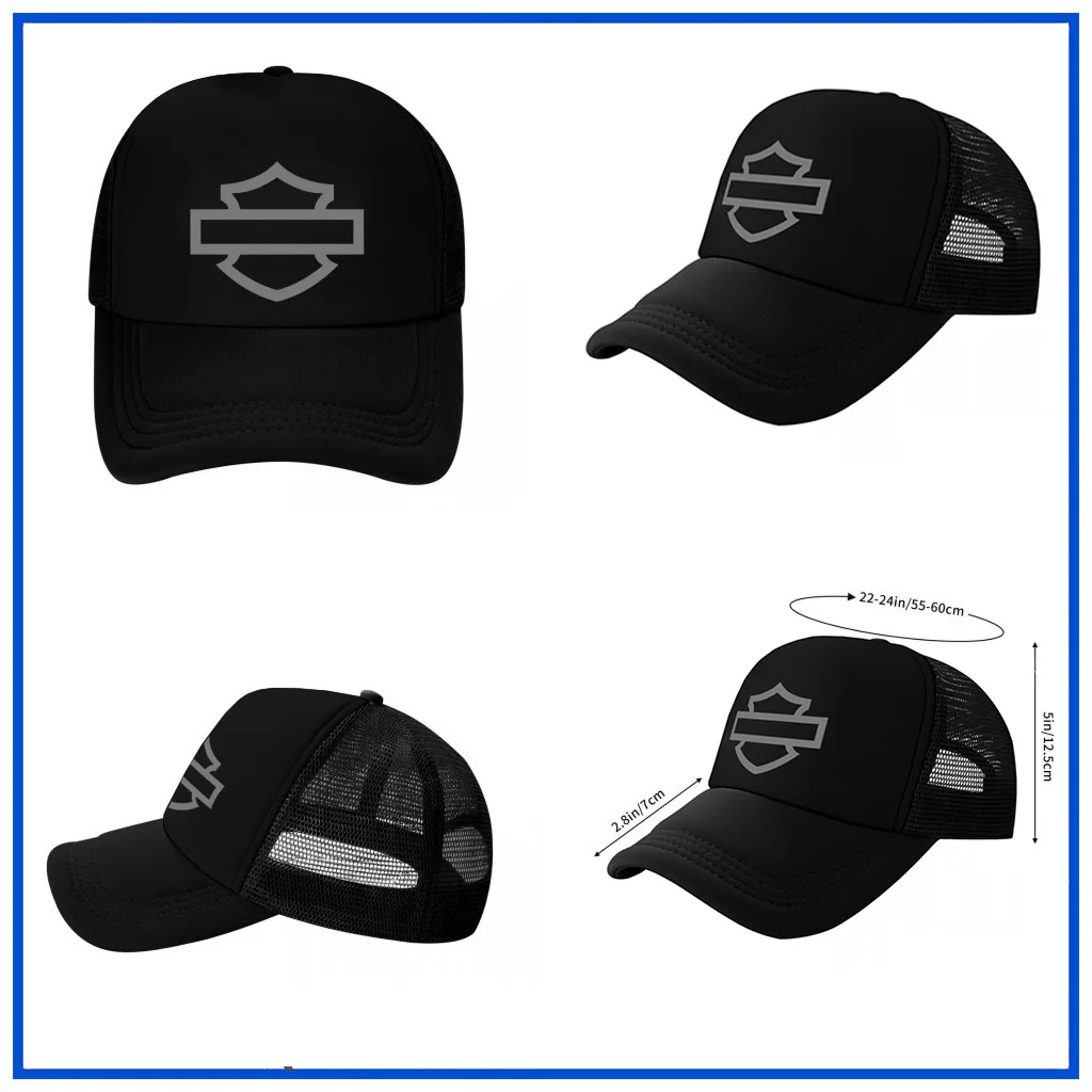 

Summer Extended BriFor Harley Davidson Sun Protection Baseball Cap Outdoor Sun Hat Sports Breathable Hat Printed SPORTS Mesh