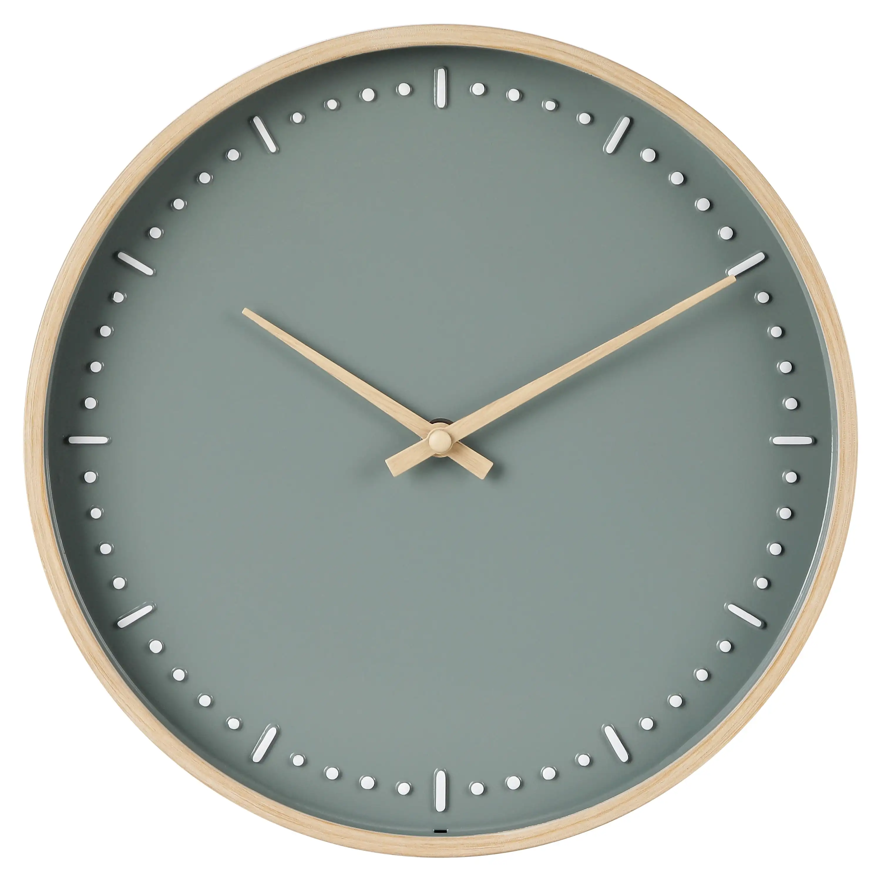 

11.5" Round Indoor Green Analog Wall Clock Modern Designed Analog Wall Clock Matte Green Dial Easy To Hang