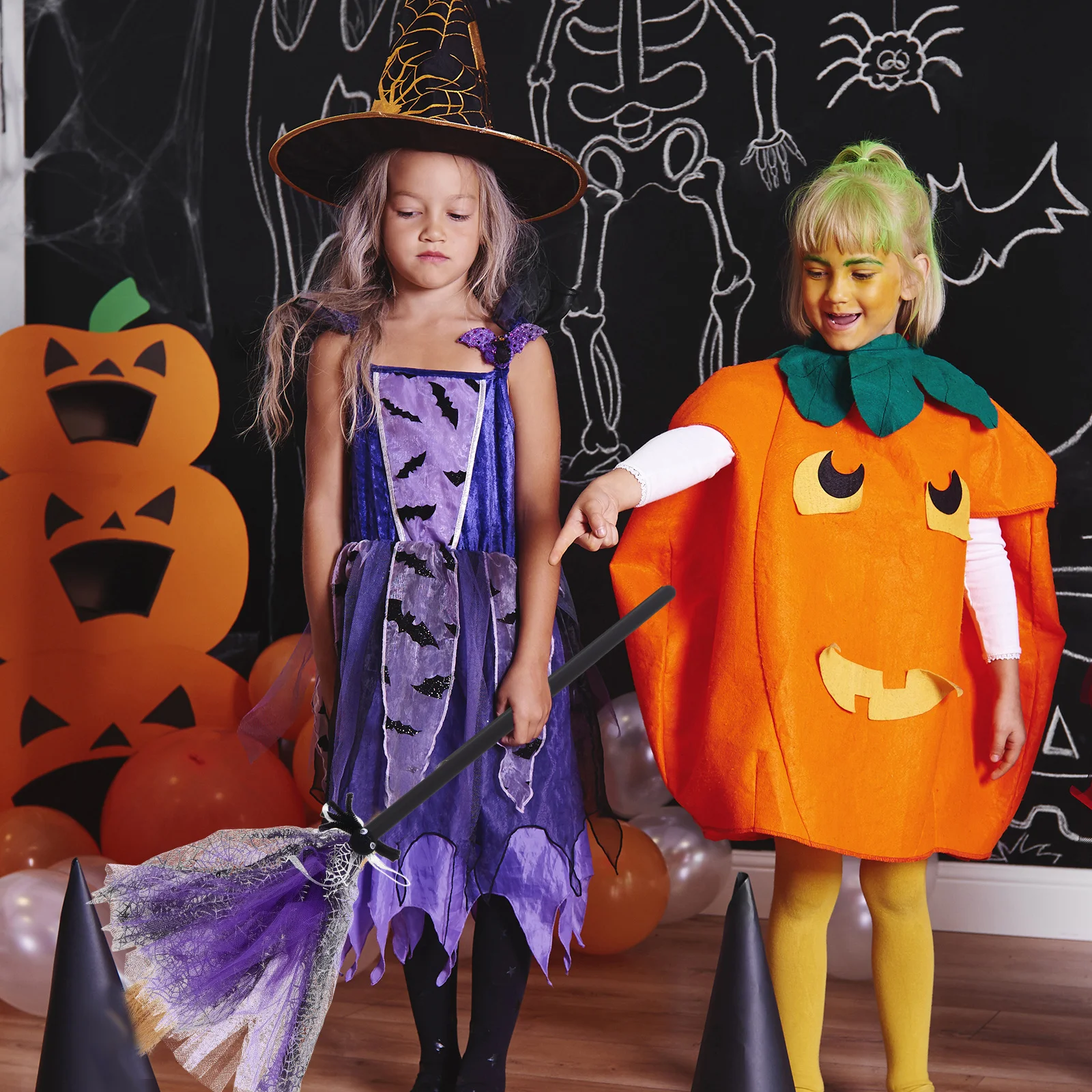 

Witch Broom Halloween Cosplay Accessory Durable Material Perfect for Masquerade Carnivals and Fancy Dress Parties