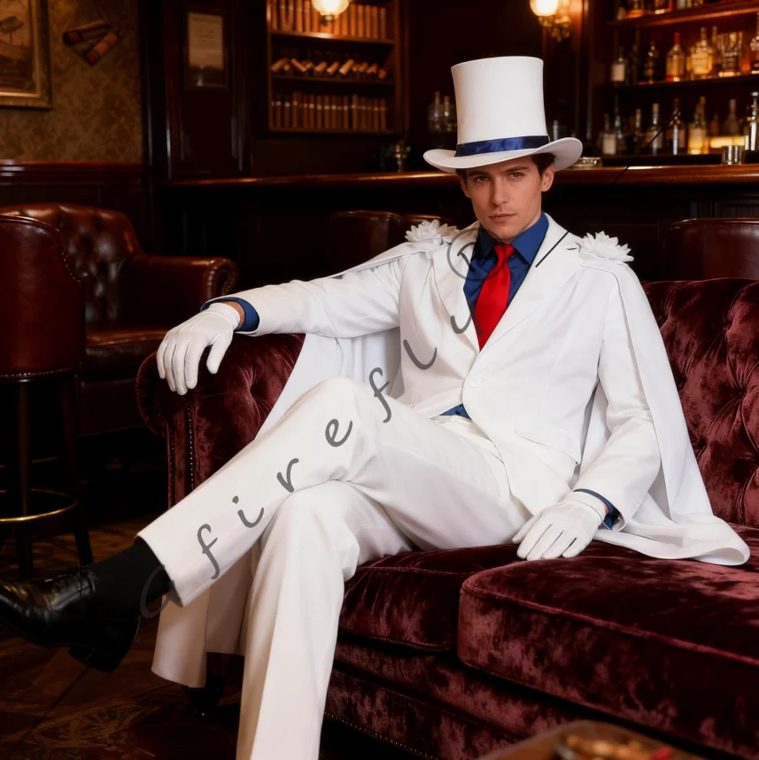 명탐정 코난 카이토 키도 만화 콘벤션 파티용 애니메이션 캐릭터 마술사 액세서리 및 의상 풀세트