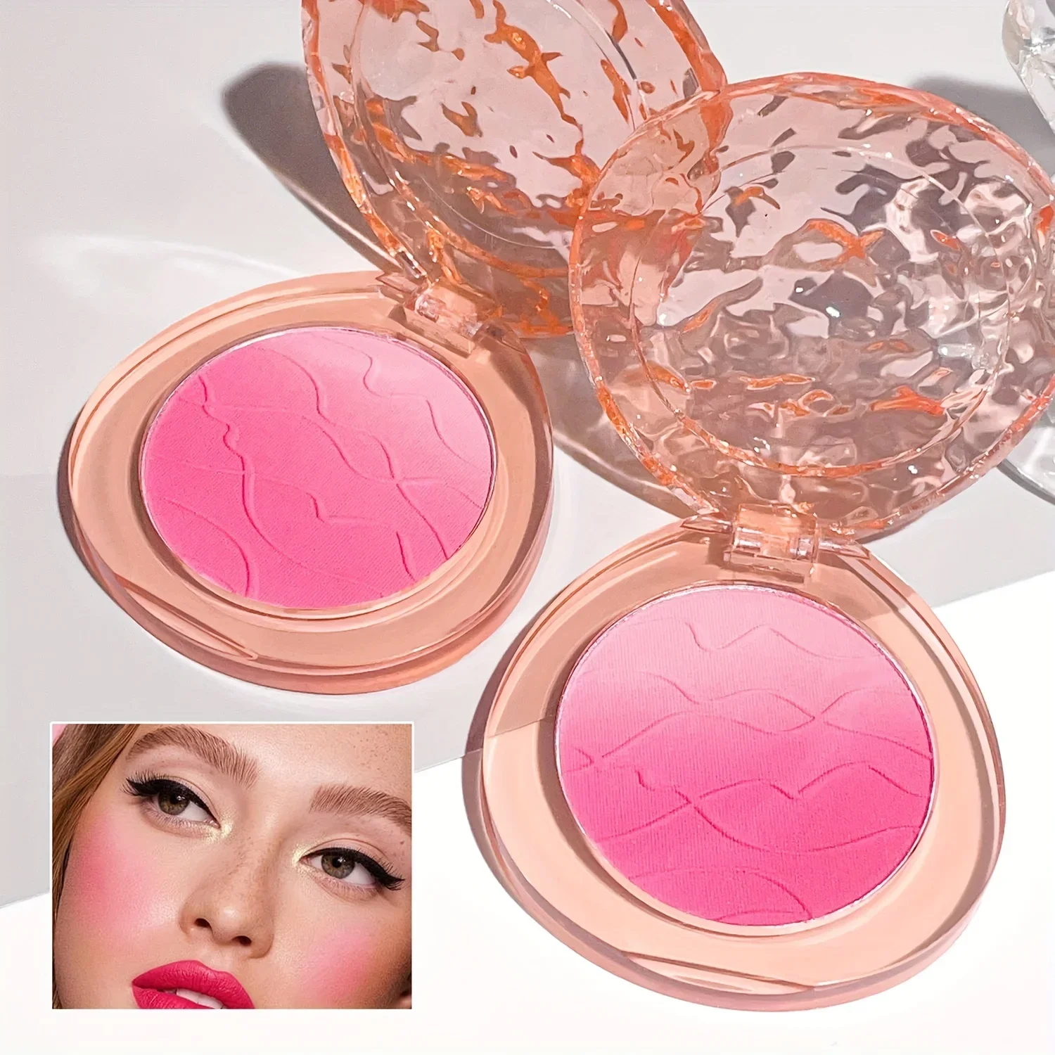 

Gradient Monochrome Blush Milk Apricot Pink Purple Blush Natural Bright White Matte Fine Flash Cute Cheek Makeup