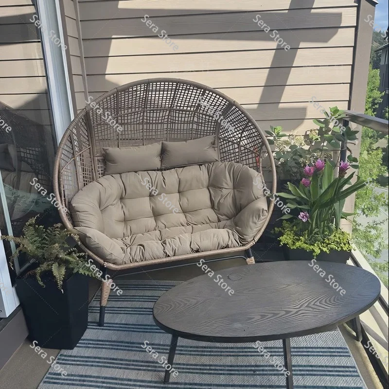 Furniture  Double Egg Chair Indoor Outdoor Stationary Oversized 6.5