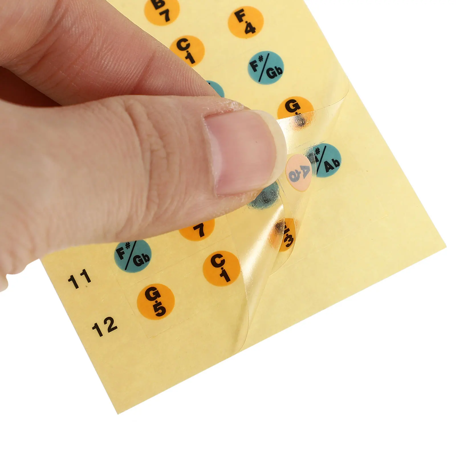 10Pcs Musical Scale Stickers for Ukulele Premium Paper Material No Residue Easy Install Guide Fingerboard Stickers for Beginners