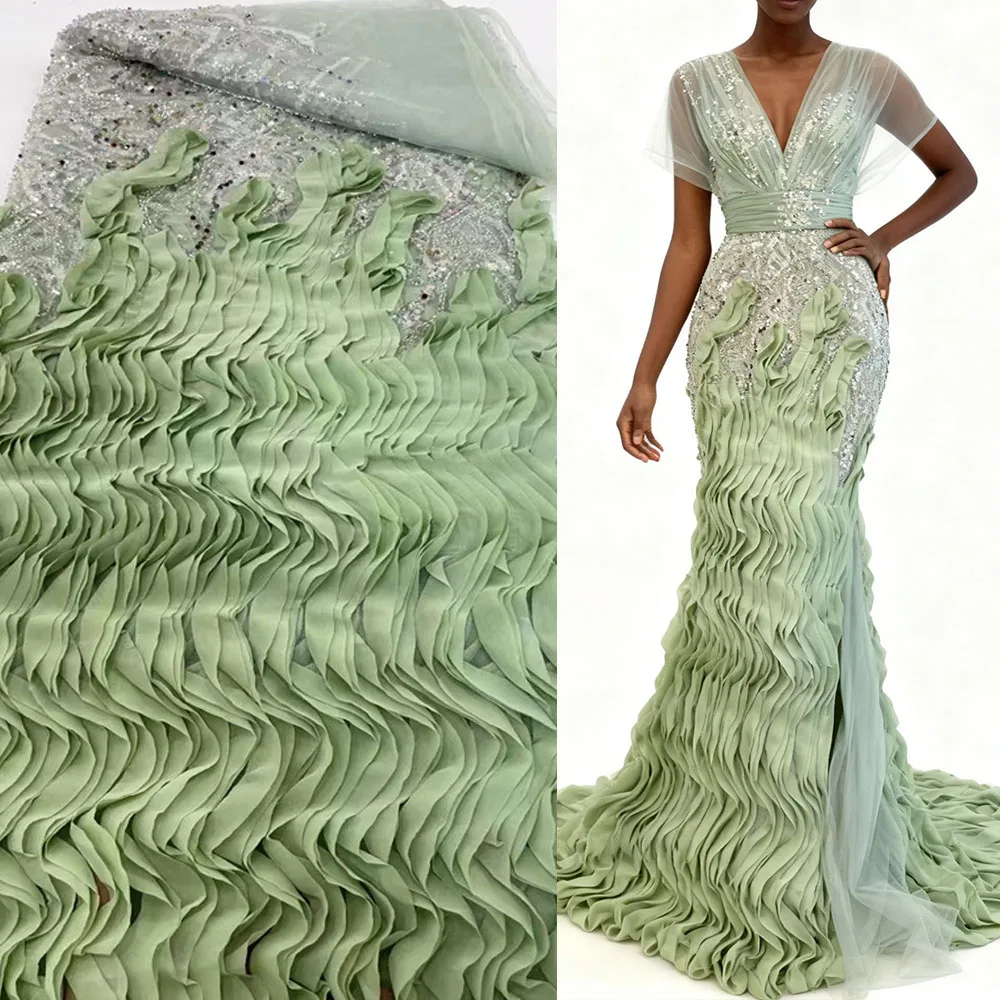 

5 Yards Net lace fabric Net lace material French top Class Tulle Laces Evening gowns lace material