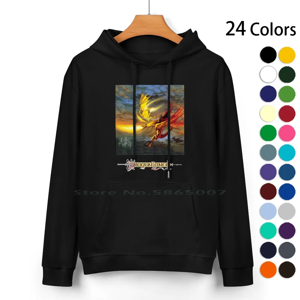 Dragonlance Legend Of Huma Artwork Pure Cotton Hoodie Sweater 24 Colors Elmore Role Playing Game Rpg Nerd Advanced Adnd Ad D