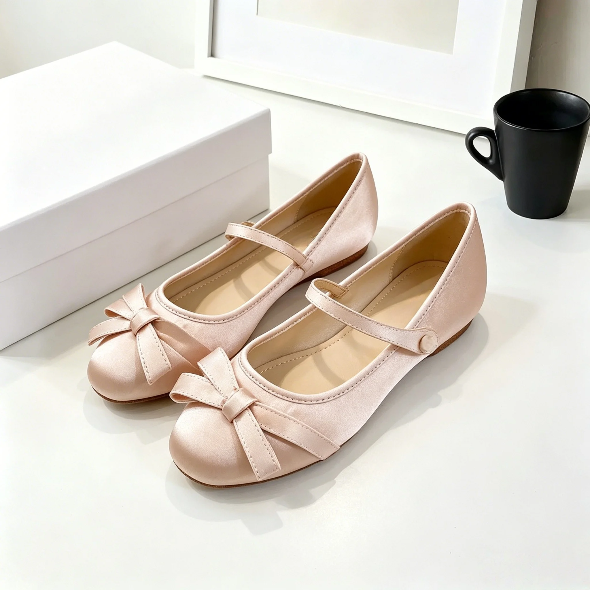 Women Shoes Luxury Brand - Marken-Sonderangebot: Mary Jane Damen-Flats, trendige Ballerinas