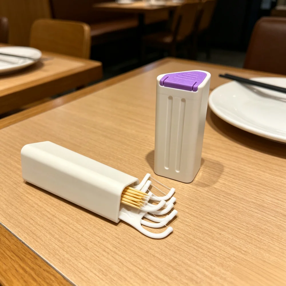 Portable Case For Floss Toothpicks Or Medication Features A Partition Design For Convenient Use During Camping Travel And More