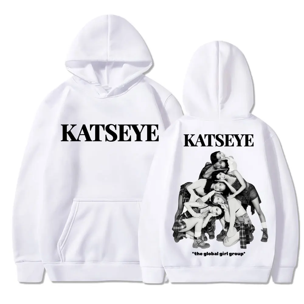 Kpop Group Katseye Graphic Hoodie Fashion Vintage Men Women Korean Long Sleeve Oversized Fleece Casual Tracksuit Streetwear Gift