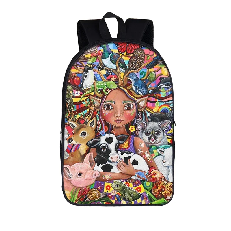 Vegetarianism Fruit Backpack Vegetable Vegan Women Men Travel Bag Children School Bags for Girls Boys School Backpack Bookbag