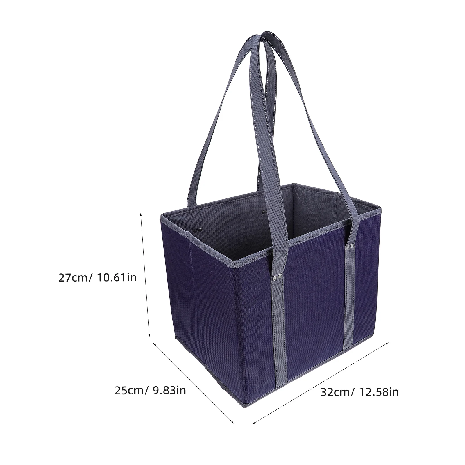 حقيبة تسوق كبيرة محمولة باليد قابلة لإعادة الاستخدام من القماش أكياس البقالة للنساء صندوق الوقوف على شكل صندوق تخزين محمول قابل للغسل #2