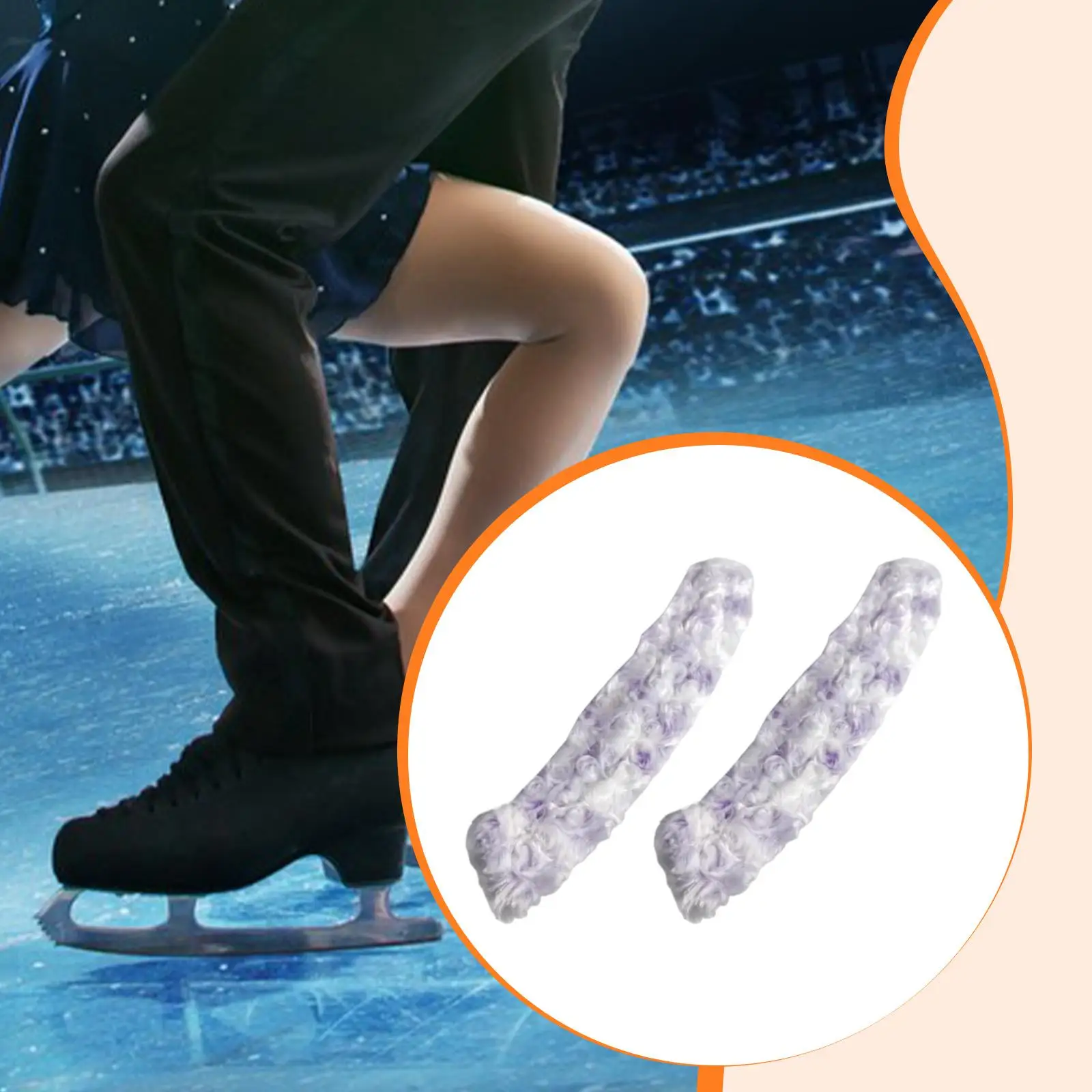 Ice Skate Blade Protection Soft Water Absorbing Acrylic Cover Skating Accessories for Figure Skates Hockey