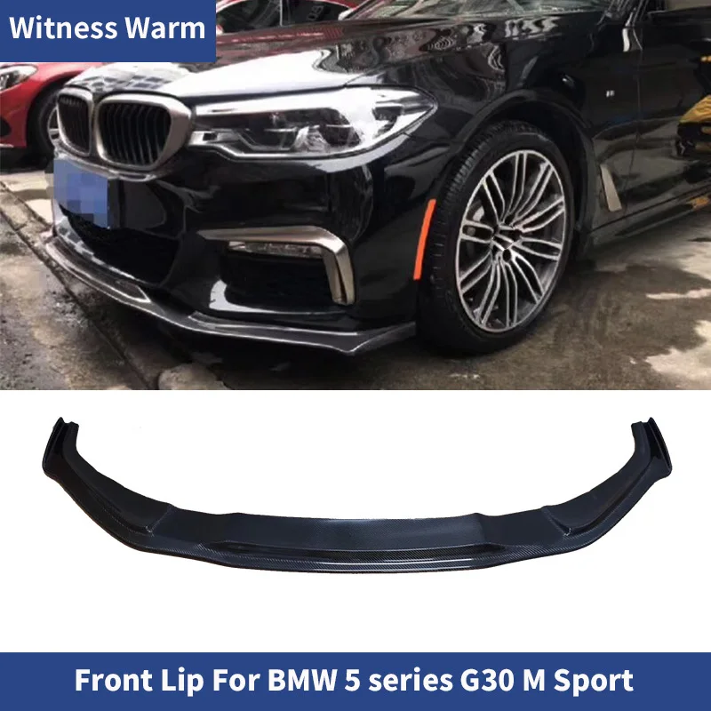 Carbon Fiber Front Bumper Lip for Bmw G30 Mtech Sport Bumper 520i 530i 540i 550i 2016-up Front Bumper Spoiler Splitters