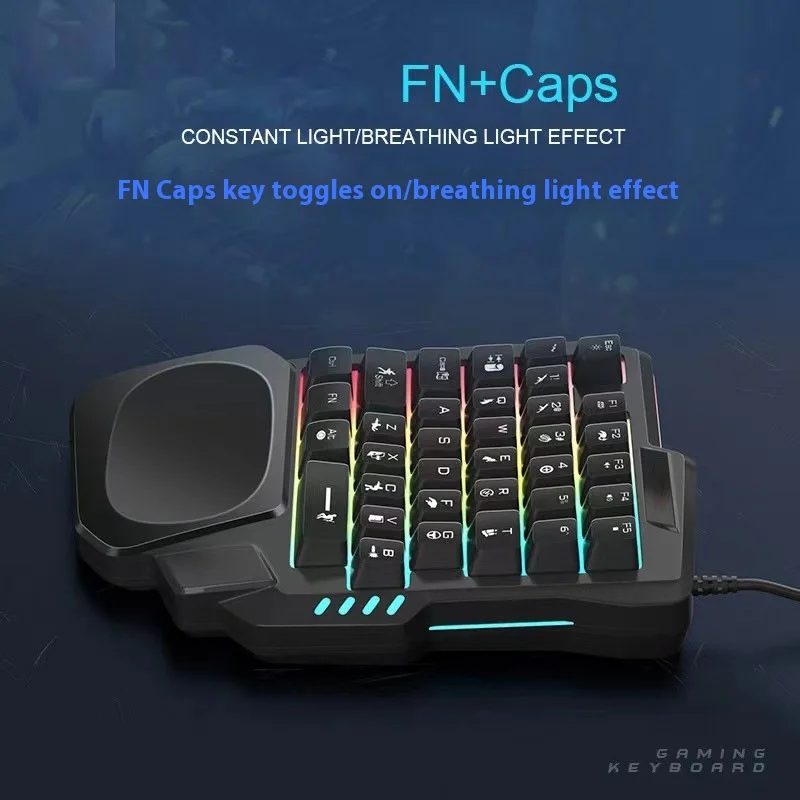 Unsharkable One-handed keyboard mechanical feel Chicken Throne keyboard and mouse set mobile game Peace Elite peripherals