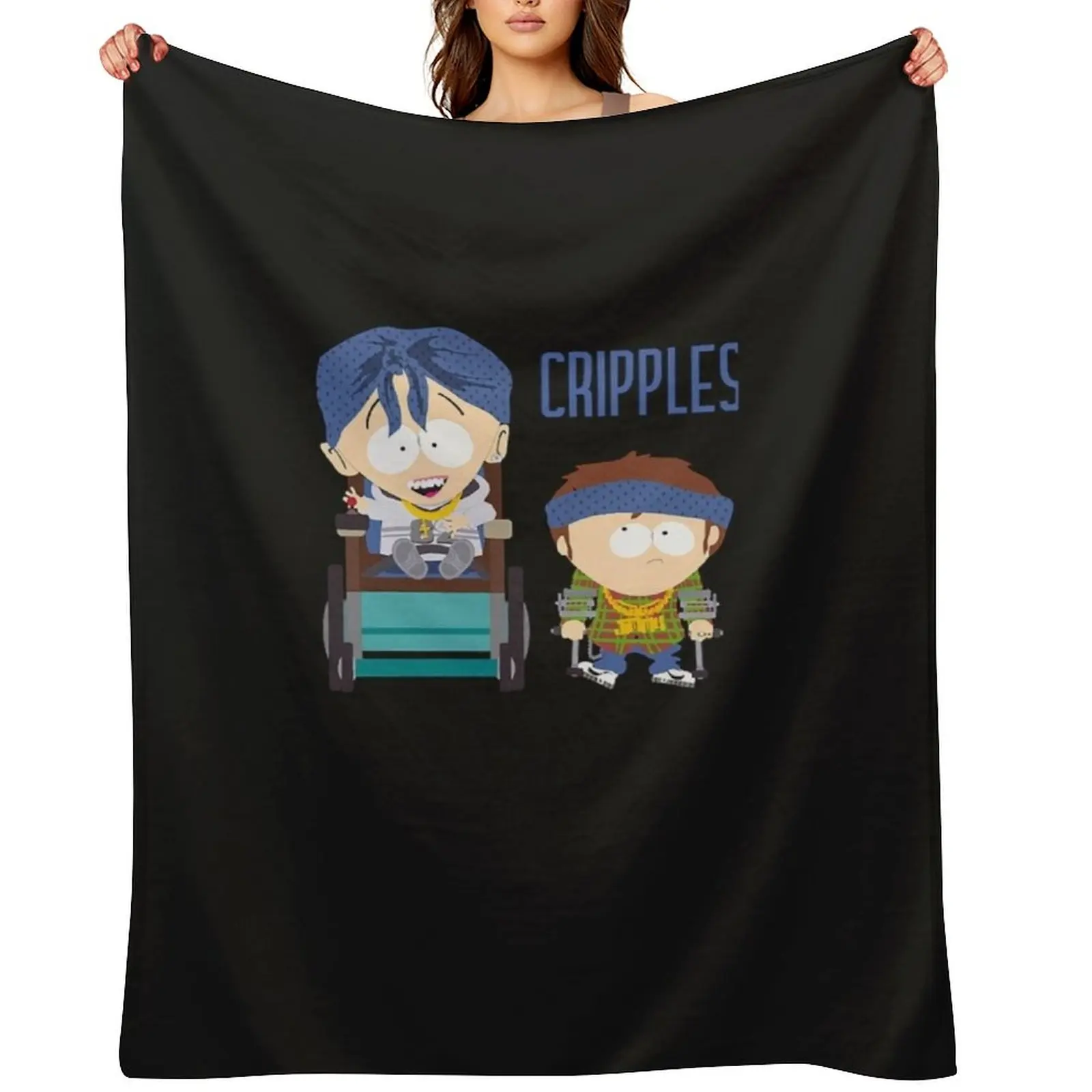 Manta de Viaje Personalizada con Diseño de los Personajes de South Park, Jimmy y Timmy, Manta Peluda y Linda