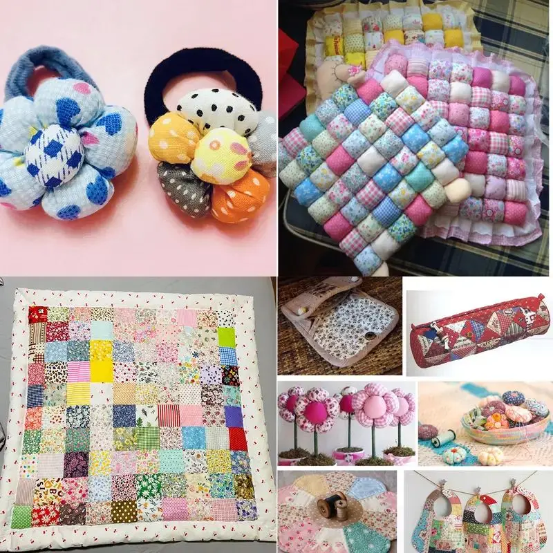 30pcs Random Cloth Set DIY Flower Cloth Head Pastoral Floral, Handmade Doll, Handmade Patchwork, Small Cloth