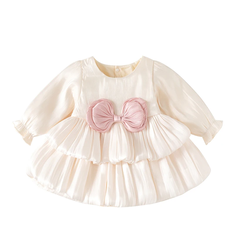 

2025 New Autumn 0-24M Baby Girls Clothing Toddler Baby Girls Romper Long Sleeved Cotton Solid Color Korean Style Climbing Suit