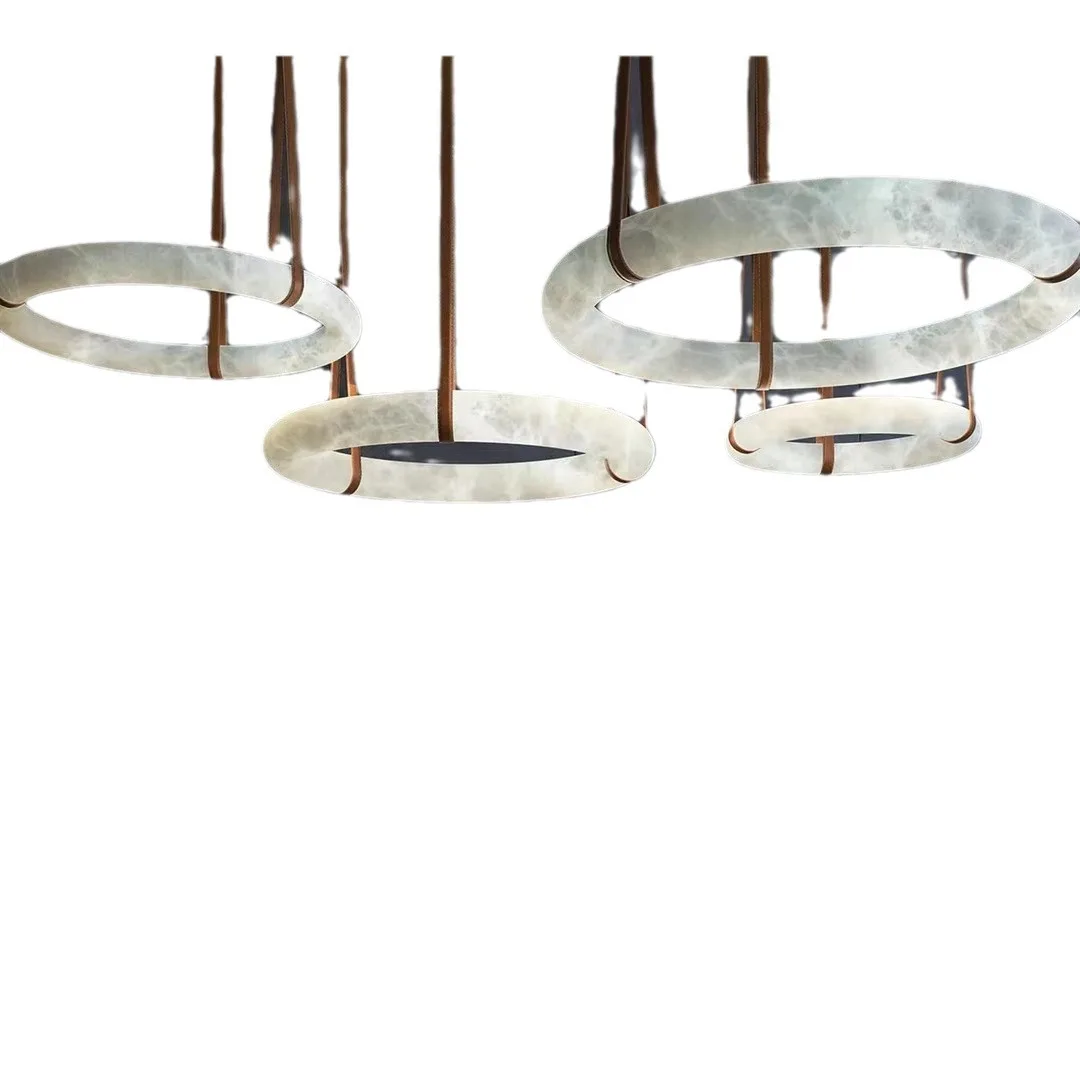 

Marble, leather, chandelier, designer, creative, light luxury, modern, simple