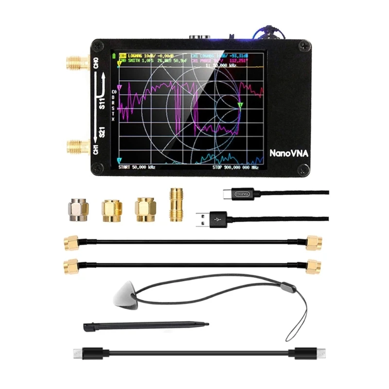 Tester NanoVNA 50KHz-1.5GHz Analizator Anten Cyfrowy MF-HF VHF-UHF z Funkcją Shortwave, Gniazdem Kart i Wbudowanym DropShipping