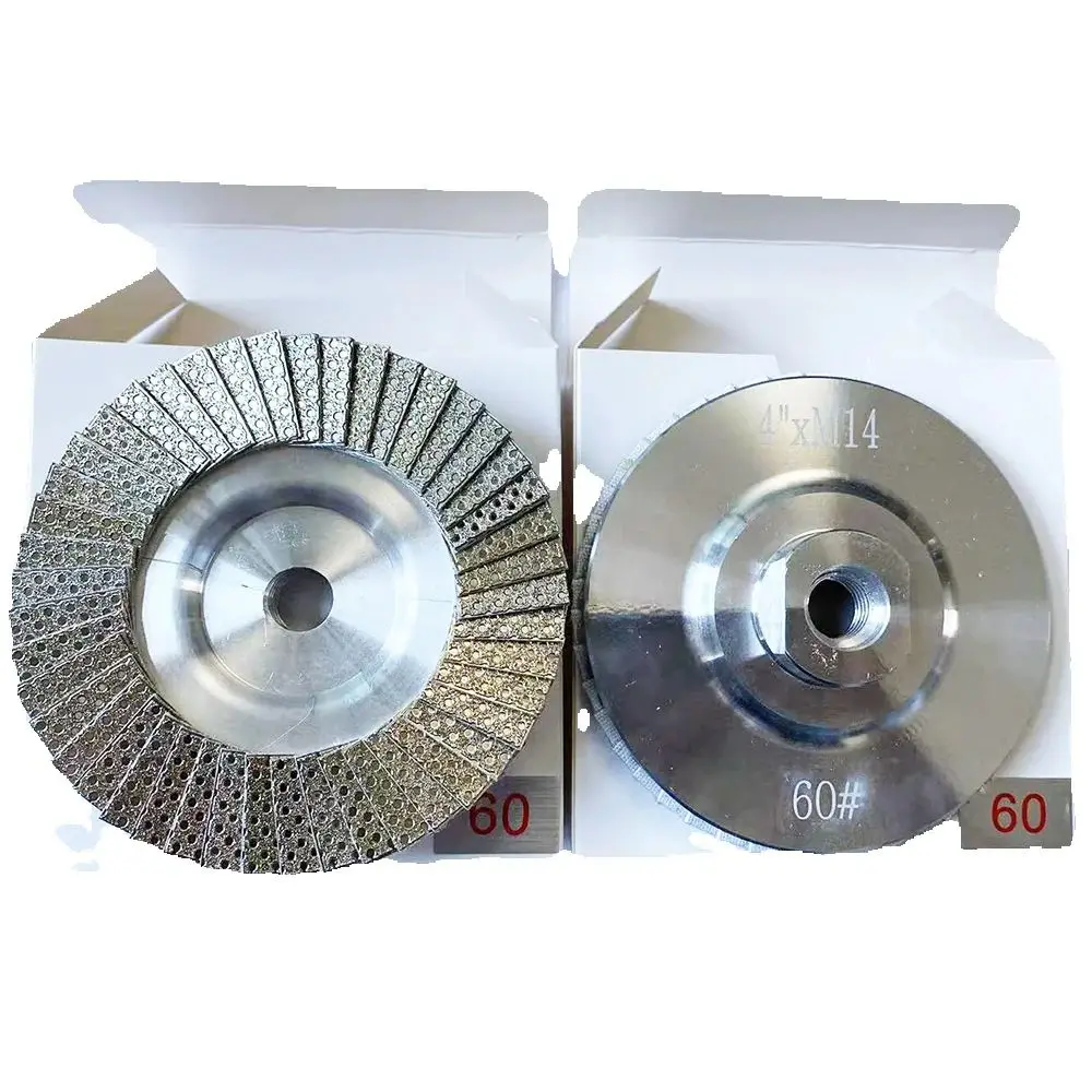 

4 Inch Diamond Flap Disc M14 Or 5/8-11 Thread Metal Adapter 100mm Diamond Electroplated Grinding Wheel Flap Disc Abrasive Tool