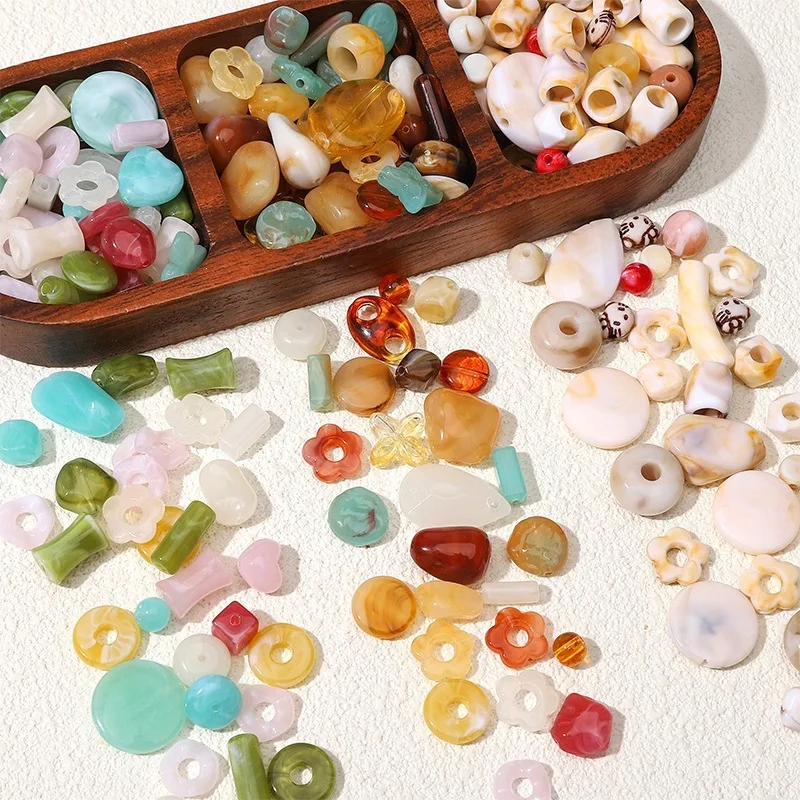 50g/lot Irregular Acrylic Beads Colorful Mixed for Jewelry Making DIY Crafts Necklace Bracelets Accessories Clothing Accessories