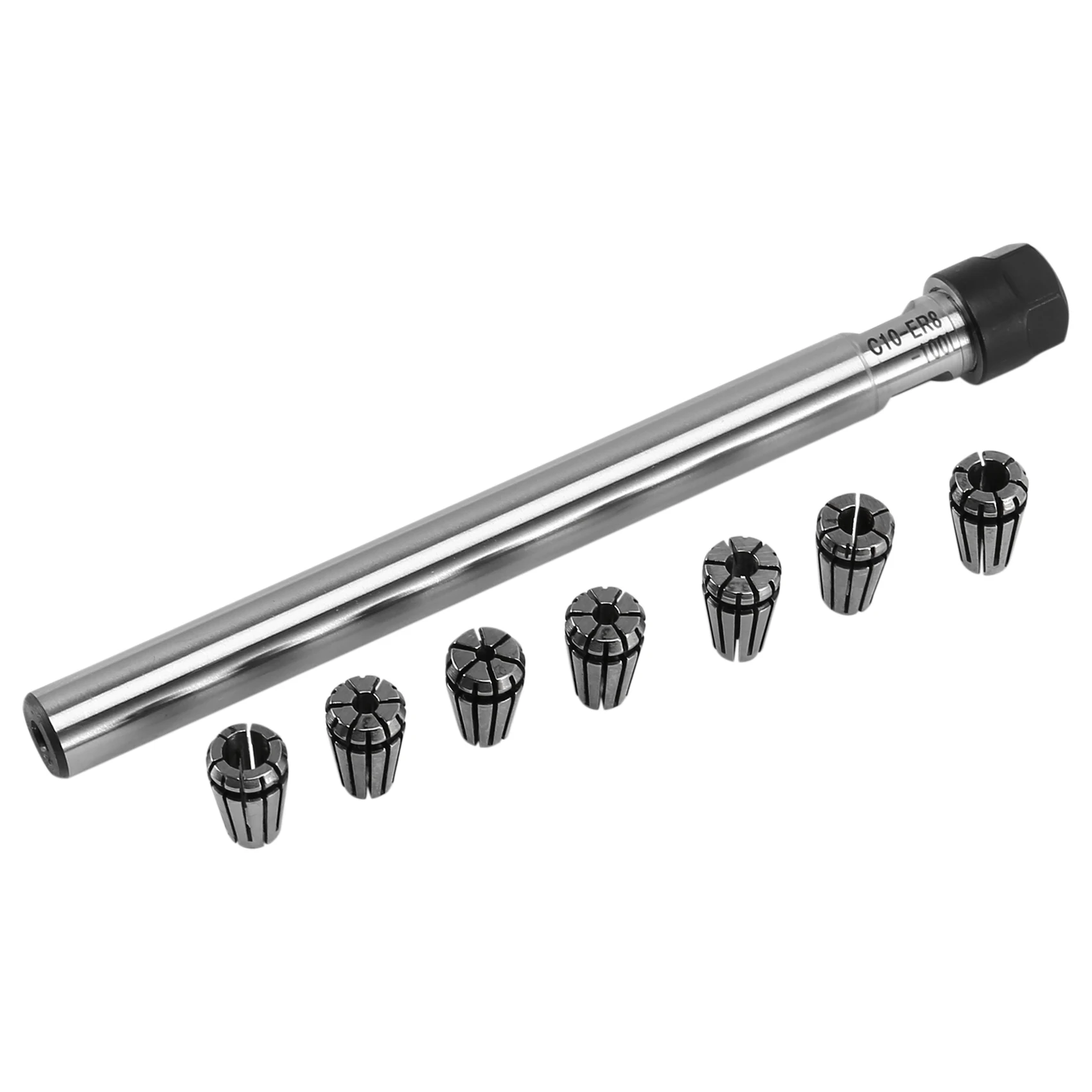 

A84X-C10 Er8a 100L Collet Chuck Holder + 7Pcs Precision Er8 Spring Collet Set