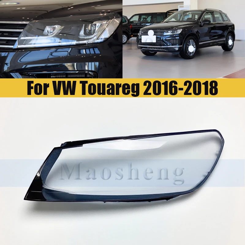 

Передний бампер, крышка фары для VW Touareg 2016-2018, крышка, абажур, фара, стеклянная фара, колпачки для линз