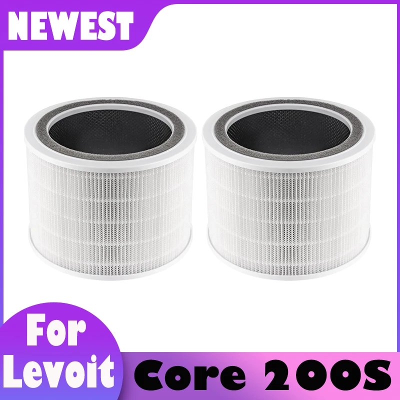 

2pcs For LEVOIT Core 200S Core 200S-RF Smart WiFi Air Purifier Filter Replacement 3 Stage Filtration System