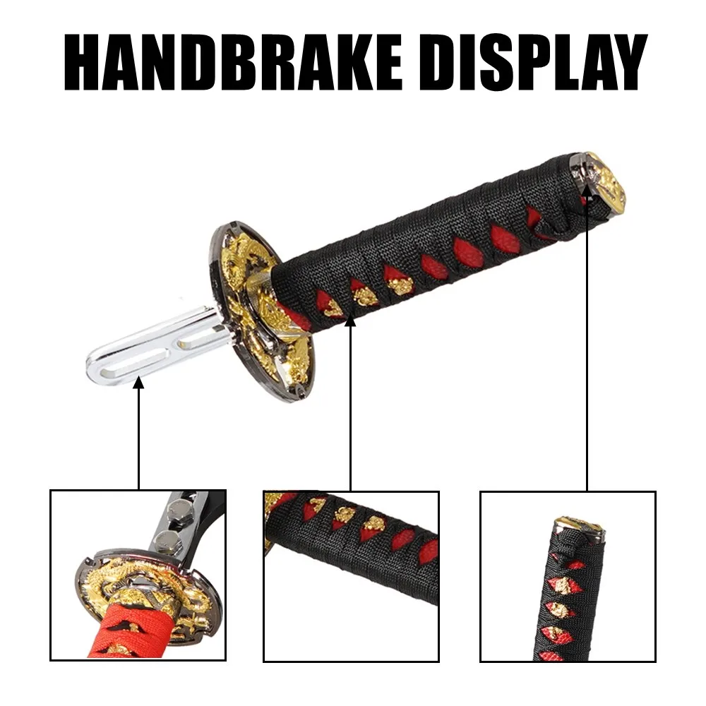 15CM/26CM Katana Handbrake Samurai Sword Handbrake For USB G25/27/29 T300 T500 PC SIM Racing Games Black&Red without Clamp