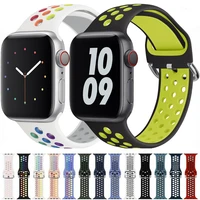 Correa de silicona para Apple Watch Band 45mm 41mm 49mm 44mm 40mm 46mm 42mm pulsera deportiva iWatch Series 11 10 Ultra 9 8 7 6 5 4 SE 3