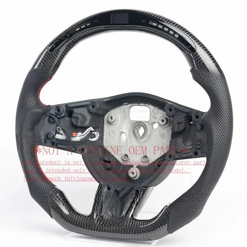 For Jaguar Carbon Fiber LED Matte Custom Modified Steering Wheel Horn Cover  Shell Decorative