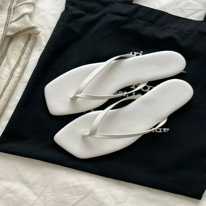 

Summer Elegant Square Toe Sexy Low Heel Casual Slippers Fashionable Best Selling New Comfortable Plus Size Women's Shoes