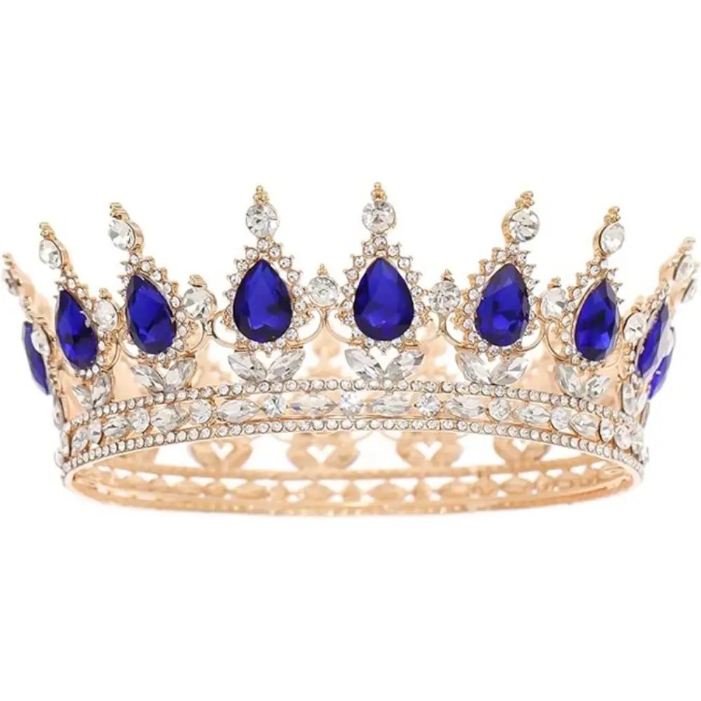 

Fashion Bride Queen Crown Cosplay Pageant Women Tiaras Birthday Prom Crystal Wedding Tiara for Princess Party