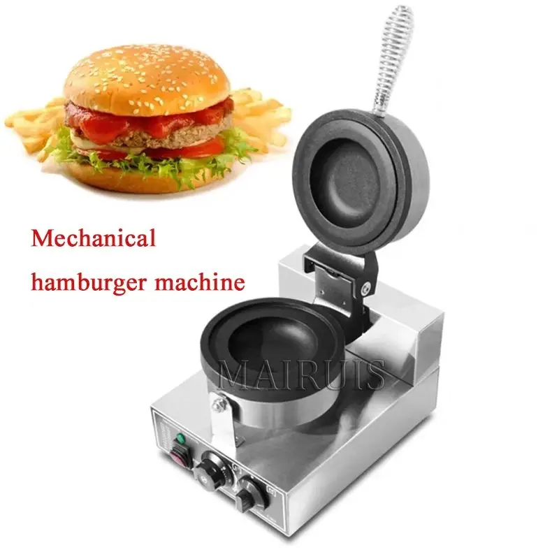 Commercial Waffle Hamburger Maker Sandwich Press Maker With Rotary Knob Electric Burger Waffle Baker Ufo Ice Cream Waffle Maker