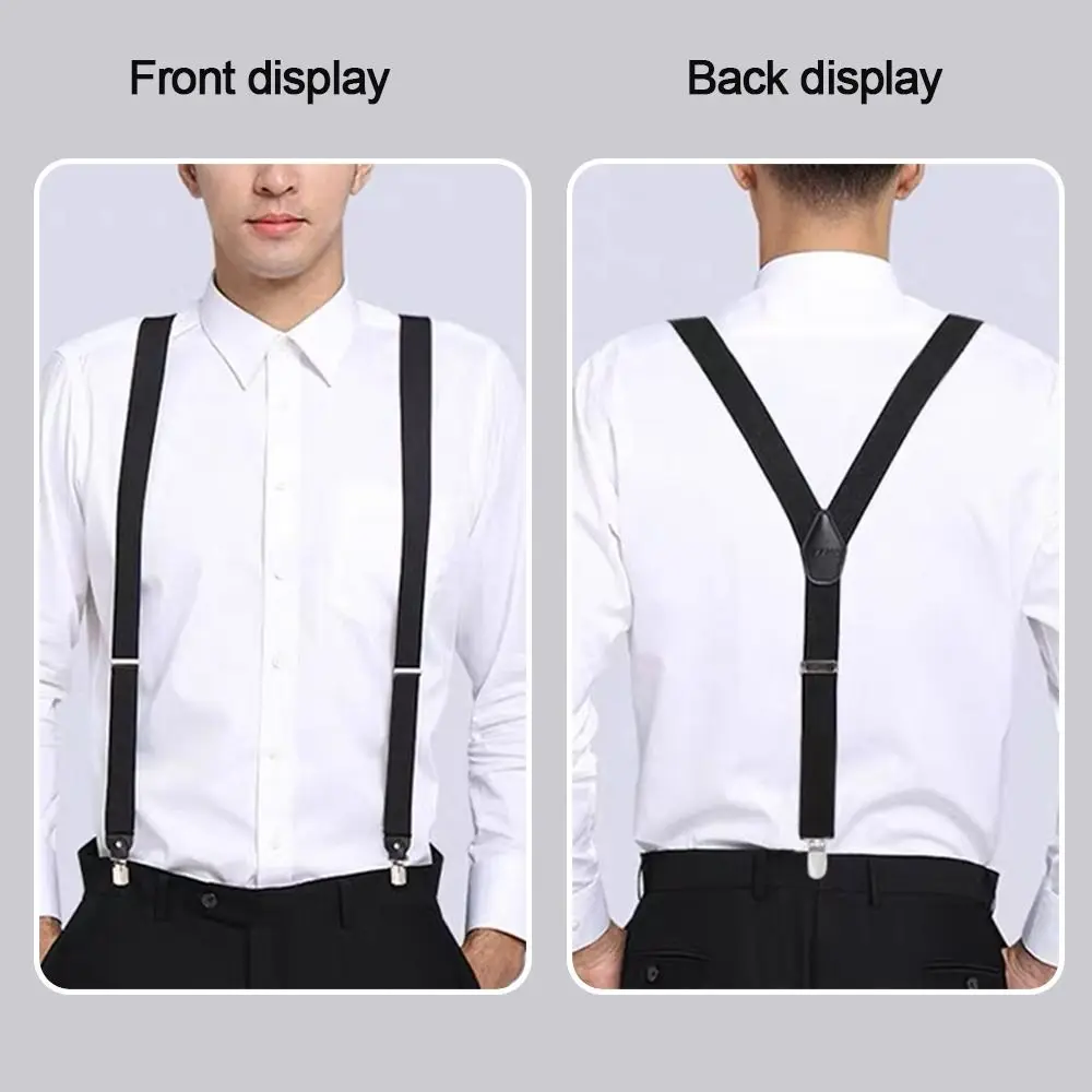 Y Back Style Men Women Solid Color Unisex Suspenders Elastic Adjustable Straps Suspenders Braces